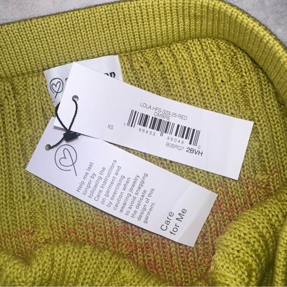 NWT The Drop Lola Red & Green Ombre Knit Midi Ribbed Skirt Size XS - Picture 9 of 10